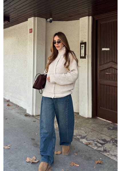 Taş Apoletli Düğmeli Kazak - 04632 indirimleri