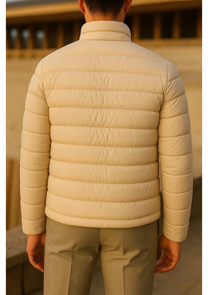 Erkek Kışlık Comfort Trend Günlük Krem Şişme Mont indirimleri