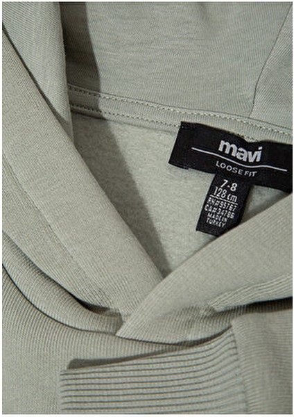 Logo Baskılı Kapüşonlu Yeşil Sweatshirt 6610110-70155 indirimleri