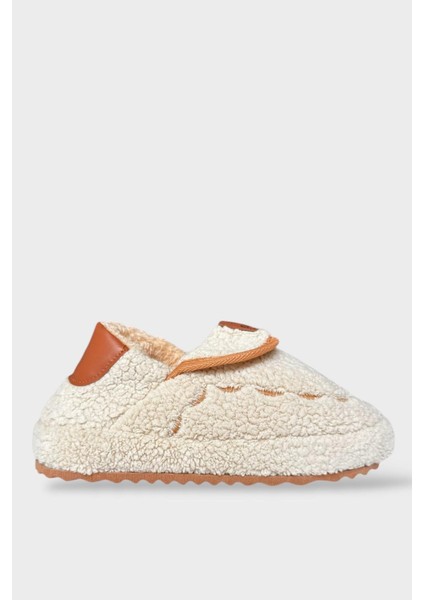 Pofuduk Ses Yapmaz Eva Taban Kadın Panduf Krem