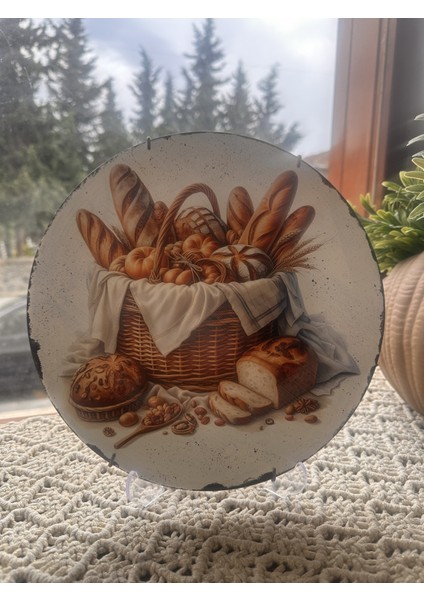 Ekmek Desenli Duvar Tabağı, Askılığı ile Beraber 24 cm fiyatları