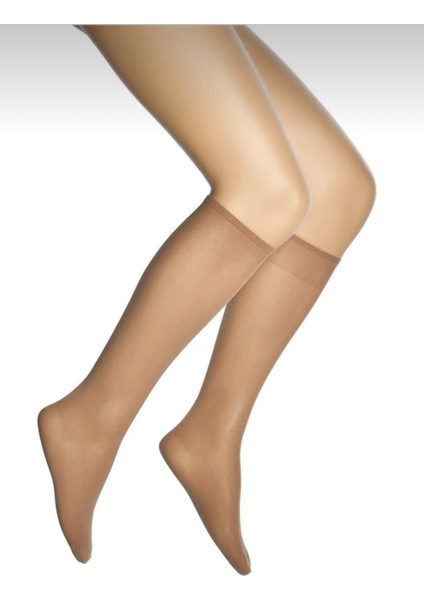 Mc Morcity Oral Kadın 12" Adet 20 Den 38 Bronz Diz Altı Pantolon Çorabı Pembe Kutu