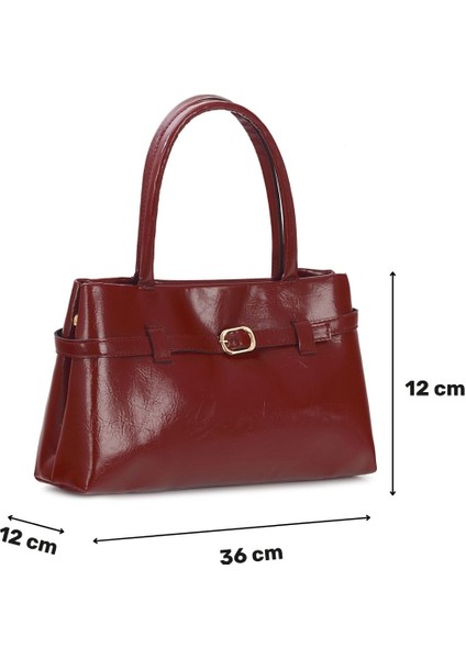 Orijinal Yeni Sezon Büzgülü ve Kemer Detaylı Çıtçıtlı Lüks Yumuşak Deri El Kol ve Omuz Çantası fırsatları