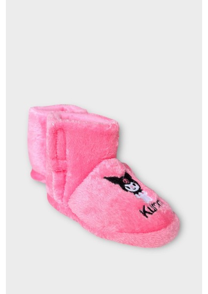 Çocuk Kuromi Nakış Detaylı Panduf Pembe modelleri