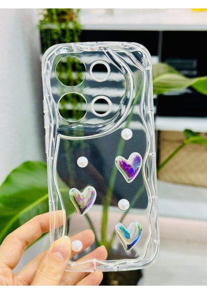 Xiaomi Redmi Note 13 Pro 4g Uyumlu Incili Kalp Oyuncak Tasarımlı Baskılı Silikon Kılıf modelleri