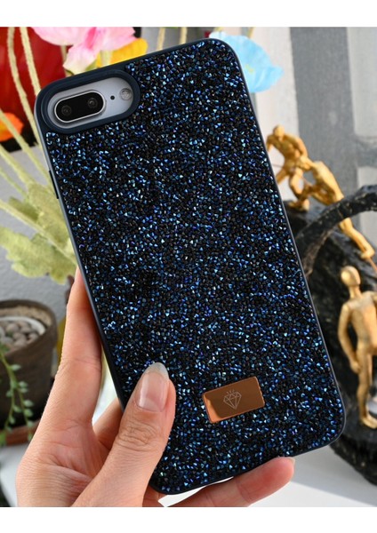 Iphone 6 Plus 7 Plus ve 8 Plus Uyumlu Elmas Tasarımlı Taşlı Işıltılı Parlak Pırlanta Silikon Kılıf modelleri