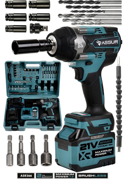 21V Çift Akülü Vidalama Matkap Darbeli Kömürsüz 700NM Somun Sökme Sıkma