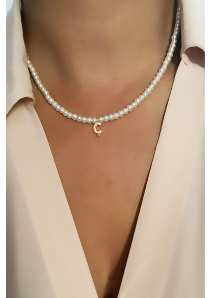 Inci Harf Kolye Ç Harfi