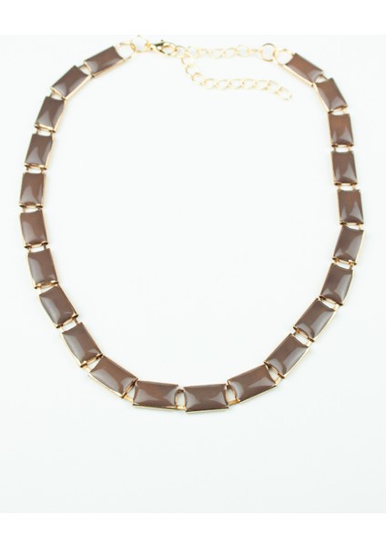 Mineli Kahverengi Kadın Kolye modelleri