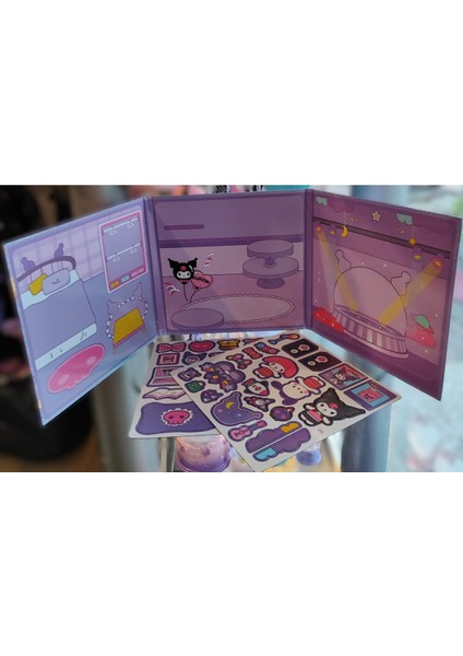 Manyetik Mıknatıslı Evcilik ve Giydirme Oyunu Sessiz Kitap Kuromi Figürlü