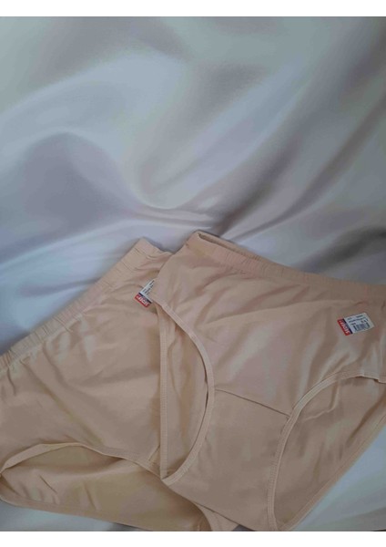 Ten Rengi Reçme Ribana Bato Yüksel Bel Büyük Beden Kadın Külot modelleri