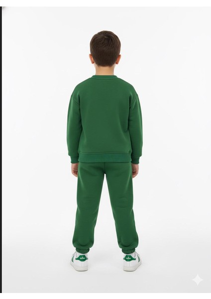 Uzun Kollu Şardonlu 3 Iplik Bel ve Paça Lastikli Çift Cepli Eşofman Takımı fiyatları