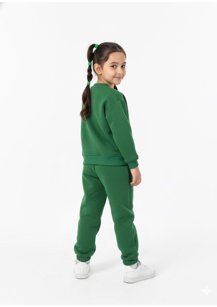 Uzun Kollu Şardonlu 3 Iplik Bel ve Paça Lastikli Çift Cepli Eşofman Takımı fırsatları