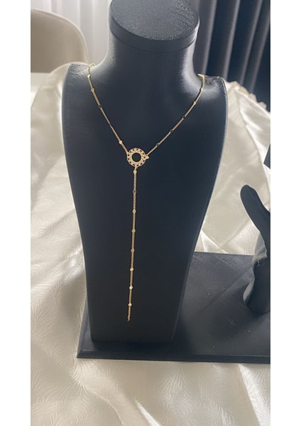 Çelik Altın Kaplama Dekolte Kolye