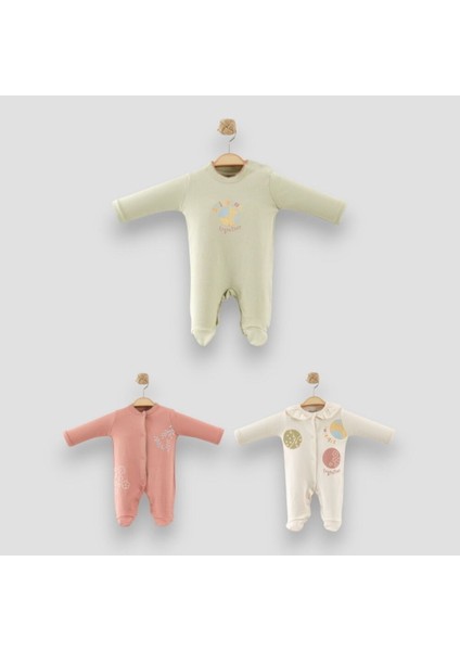 251244 Kız Bebek Sticking Together Patikli 3'lü Tulum