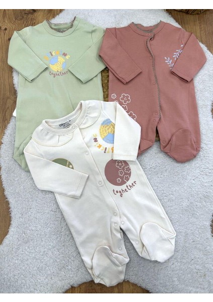 251244 Kız Bebek Sticking Together Patikli 3'lü Tulum fiyatları