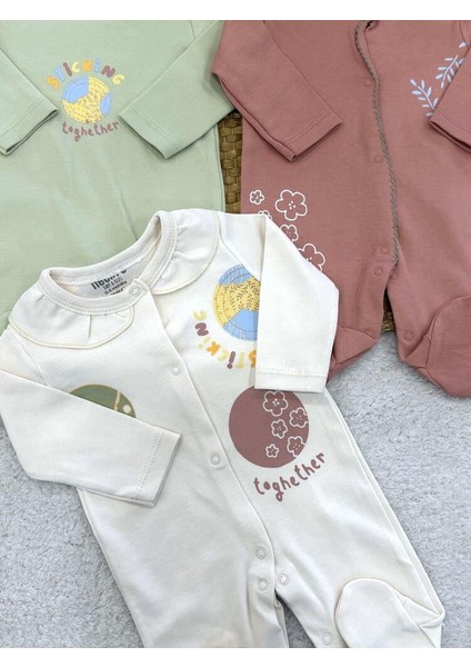 251244 Kız Bebek Sticking Together Patikli 3'lü Tulum modelleri
