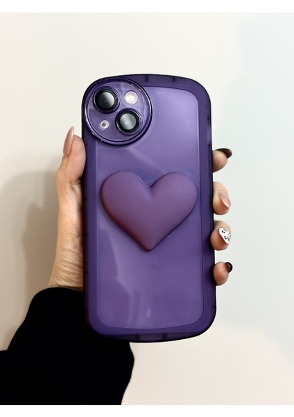 Iphone 13 ve 14 Uyumlu Kalp Model Oyuncaklı Şeffaf Kılıf modelleri