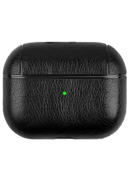 Airpods Pro 3 (2025) Uyumlu Lüx Deri Suni Deri Kılıf 360 Koruma+Kanca