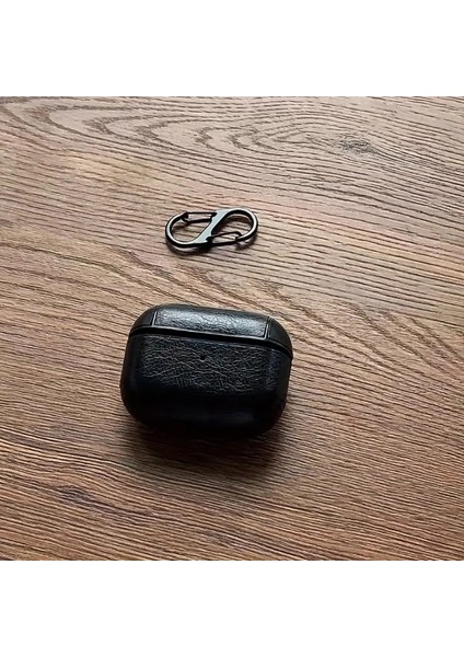 Airpods Pro 3 (2025) Uyumlu Lüx Deri Suni Deri Kılıf 360 Koruma+Kanca indirimleri
