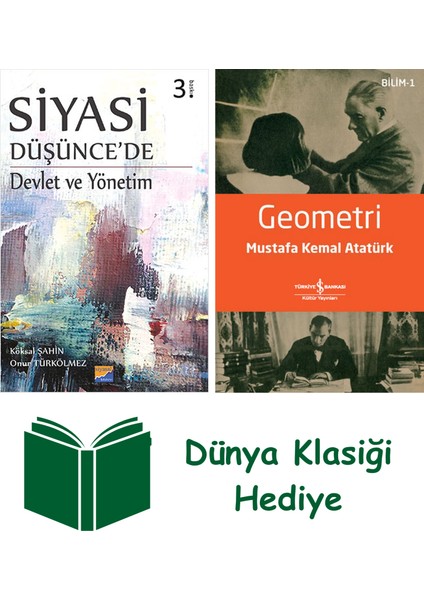 Siyasi Düşünce'de Devlet ve Yönetim + Geometri + Dünya Klasiği Hediye