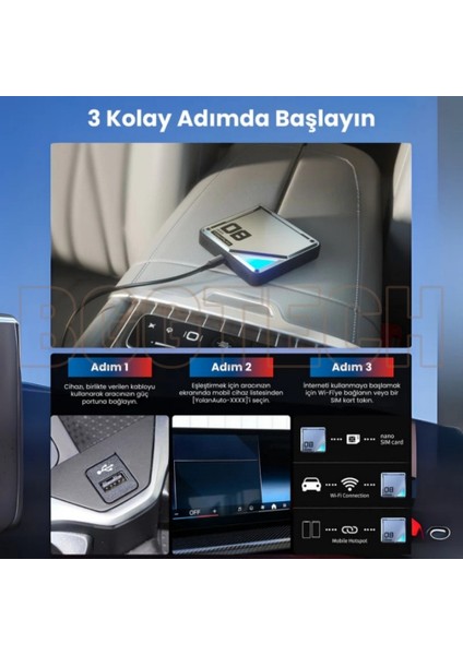 Bmw Uyumlu L08 Carplay Android Multimedya Cihazı Kablosuz Bağlantı 8gb Ram + 128GB Hafıza, Youtube & Netflix Desteği modelleri