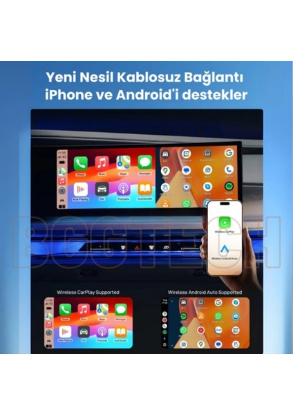 Bmw Uyumlu L08 Carplay Android Multimedya Cihazı Kablosuz Bağlantı 8gb Ram + 128GB Hafıza, Youtube & Netflix Desteği