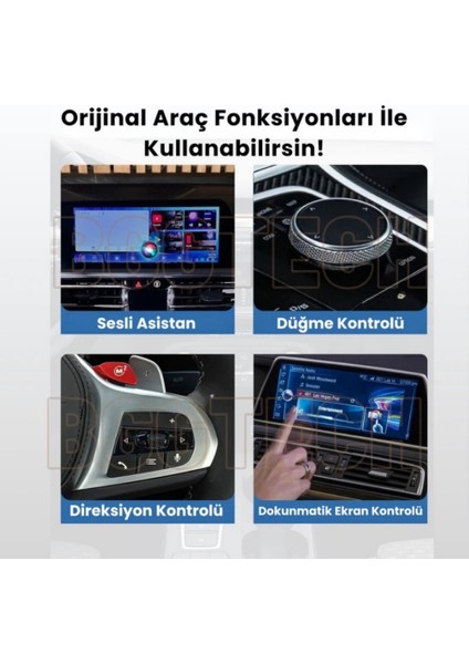 Bmw Uyumlu L08 Carplay Android Multimedya Cihazı Kablosuz Bağlantı 8gb Ram + 128GB Hafıza, Youtube & Netflix Desteği