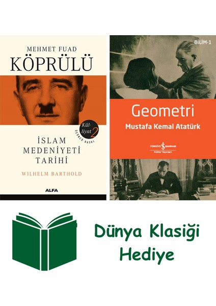 Mehmet Fuad Köprülü Külliyat 2 + Geometri + Dünya Klasiği Hediye