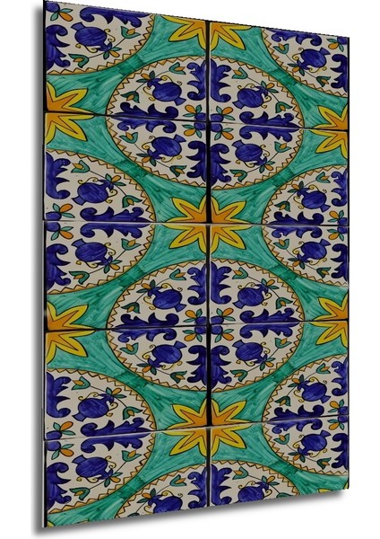 Renkli Karo Desenli Ahşap Dekroatif Tablo Dikdörtgen Tablo fırsatları