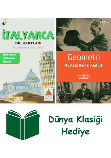 Italyanca Dil Kartları + Geometri + Dünya Klasiği Hediye