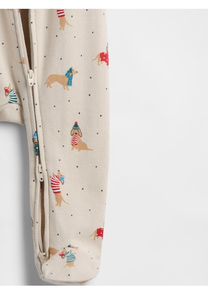 Bebek Koyu Bej Işlemeli Desenli Tulum fiyatları