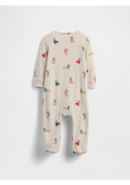 Bebek Koyu Bej Işlemeli Desenli Tulum modelleri