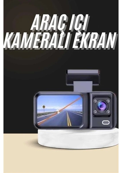 1080P Sürüş Kaydedici 2 Inç Araç Araba Ön Iç Arka Dvr IPS Ekran fiyatları