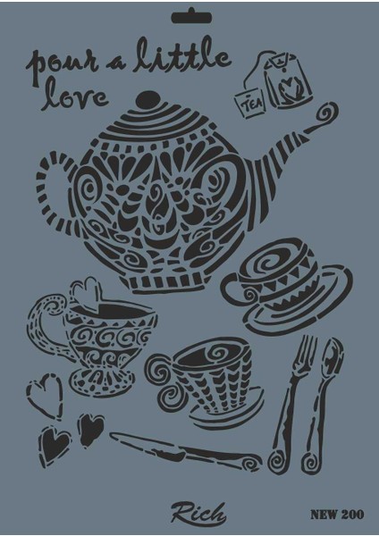 Rich New Seri N-200 Stencil 35X25 cm