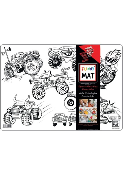Funny Mat- Canavar Kamyonetler - 33,5X48CM