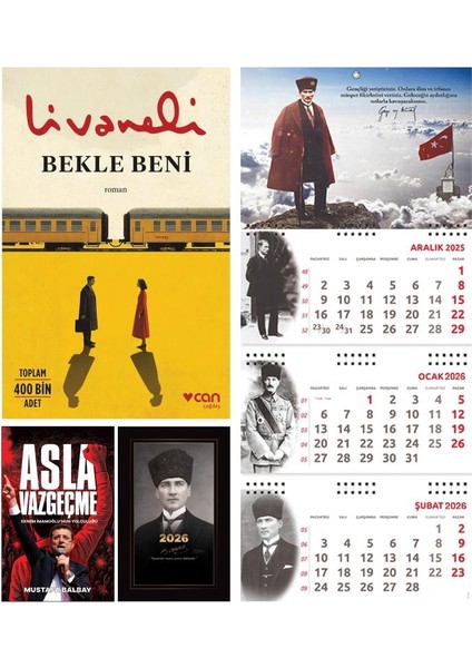 Bekle Beni ve Asla Vazgeçme - Kalpaklı Ajanda - Sakarya Duvar Takvimi