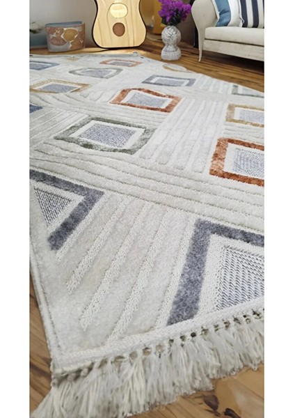 Indıa 3016 Multi Bukle Salon Halısı Yumuşak Çocuk Odası Halısı Koridor Halısı Kesme Halı Yolluk modelleri