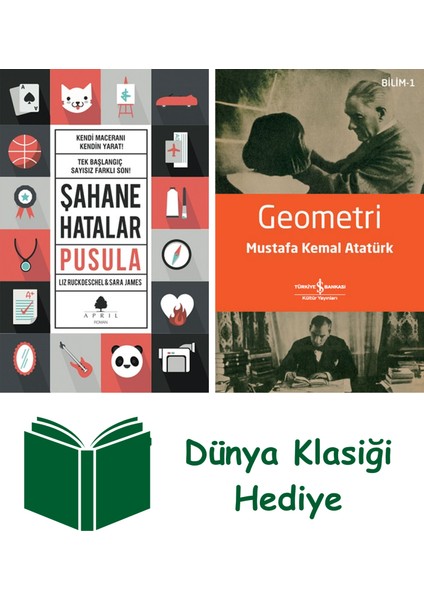 Şahane Hatalar Pusula + Geometri + Dünya Klasiği Hediye