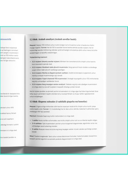 Yös Sınav Hazırlık (Özbekçe)