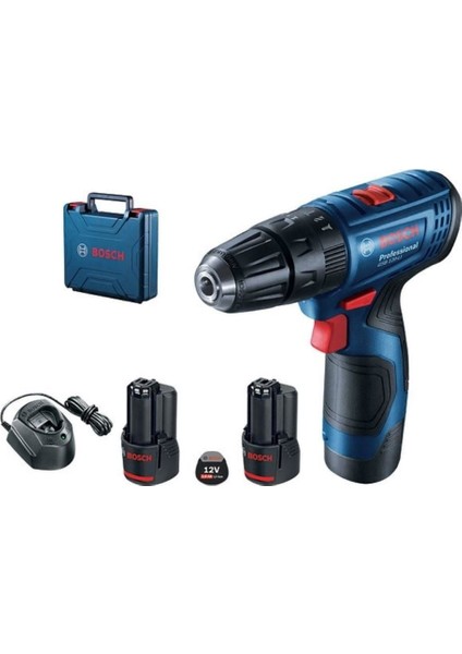 Bosch Gsb 120-LI Profesyonel 12 Volt 2,0 Ah Çift Akülü Darbeli Delme Vidalama