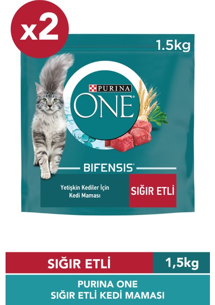 Sterilised Sığır Etli Kısırlaştırılmış Kedi Maması 1,5 Kgx2