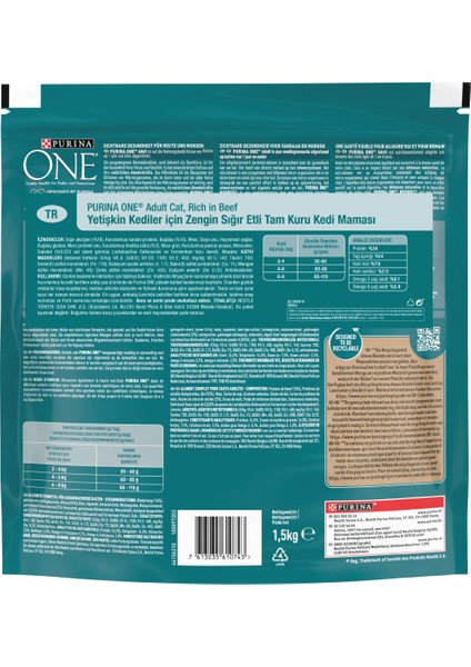 Sterilised Sığır Etli Kısırlaştırılmış Kedi Maması 1,5 Kgx2 modelleri