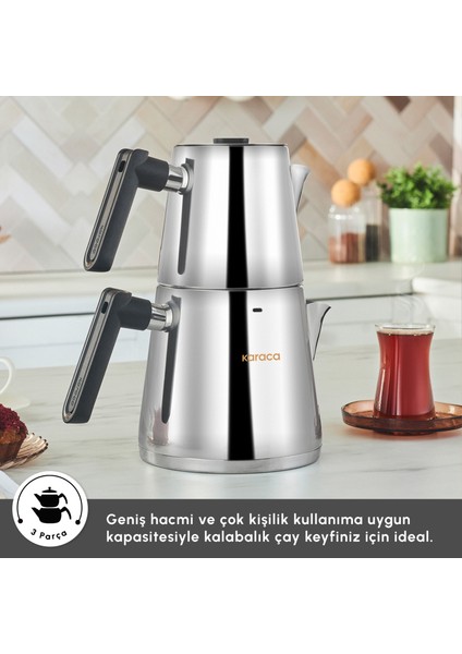 Ada Indüksiyon Tabanlı Midi Çaydanlık Takımı modelleri