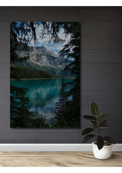 Yeşilçam Manzara Tablosu Yağlı Boya Görünümlü Ahşap Dekoratif Tablo Dikdörtgen Tablo