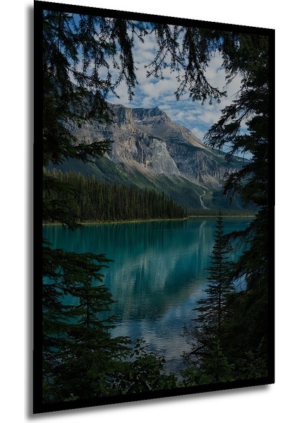 Yeşilçam Manzara Tablosu Yağlı Boya Görünümlü Ahşap Dekoratif Tablo Dikdörtgen Tablo