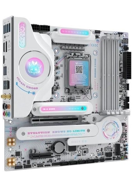 Icraft B860M Cross Pro Wıfı Ddr5 Hdmı-Dp Typec Pcıe 5.0 1851P Matx Beyaz