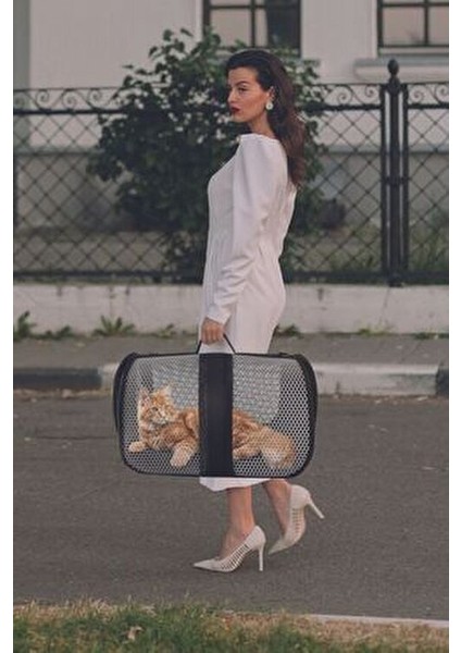 Hava Alabilen ,pvc Petek Dokulu, Uçuşlar Için Uygun Evcil Hayvan Taşıma Çantası, Kedi Taşıma Çantası