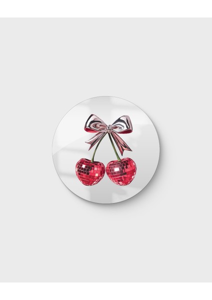 Mood Ayna Disco Kiraz - Tasarım Ayna, Pinterest Dekoru, Dekoratif Baskılı Ayna, Yazılı Ayna