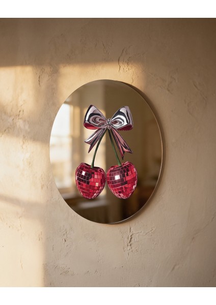 Mood Ayna Disco Kiraz - Tasarım Ayna, Pinterest Dekoru, Dekoratif Baskılı Ayna, Yazılı Ayna modelleri